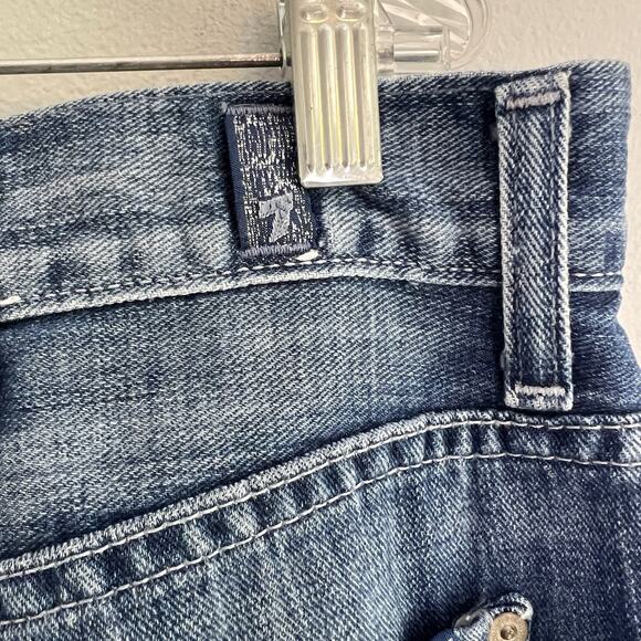 7 For All Mankind Men's Austyn Jeans Sz 40x34 Faded Denim Straight Leg Blue - Picture 10 of 16